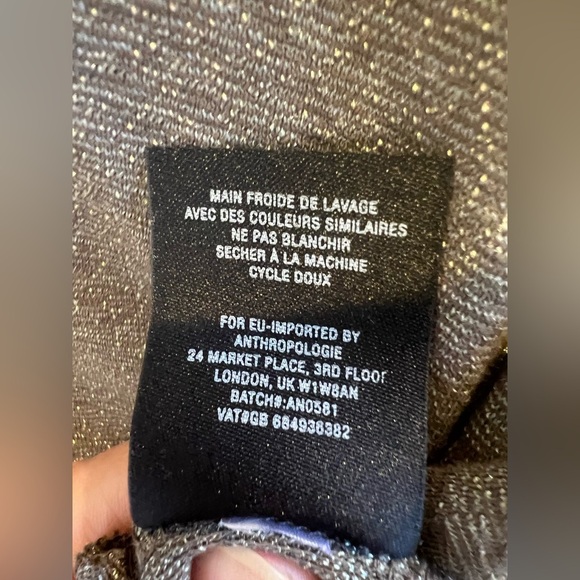 NWT new medium large Anthropologie Michael stars wrapped cardigan tie gray - Picture 12 of 13